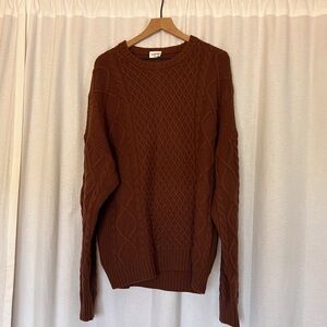 Sunday Best Women's Brown Cable Knit Sweater
